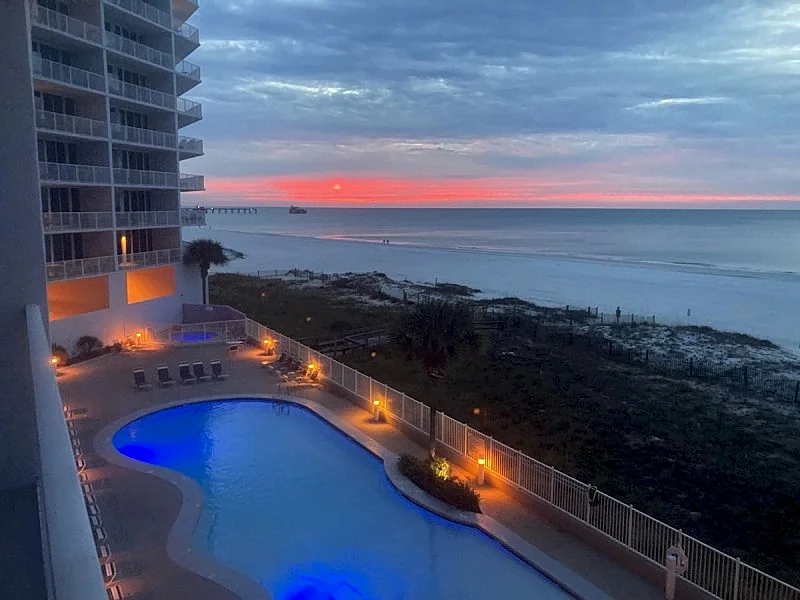 Lighthouse 406: Beachfront 2-bedroom condo steps from Gulf Shores Beach
