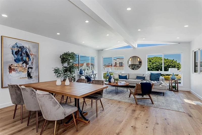 Ocean View 3-Bedroom Furnished & Spacious Rental in Hermosa Beach Hills Section