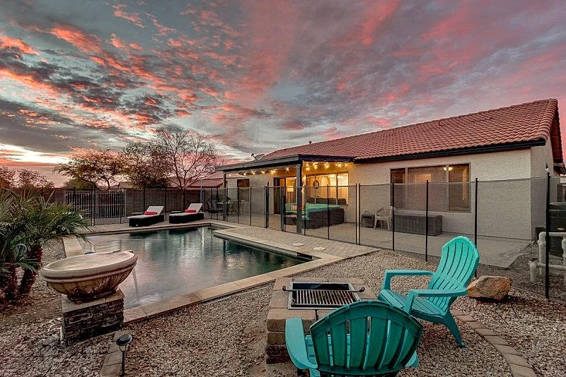 Relaxing 4 Bedroom Home with Sparkling Heated Pool!