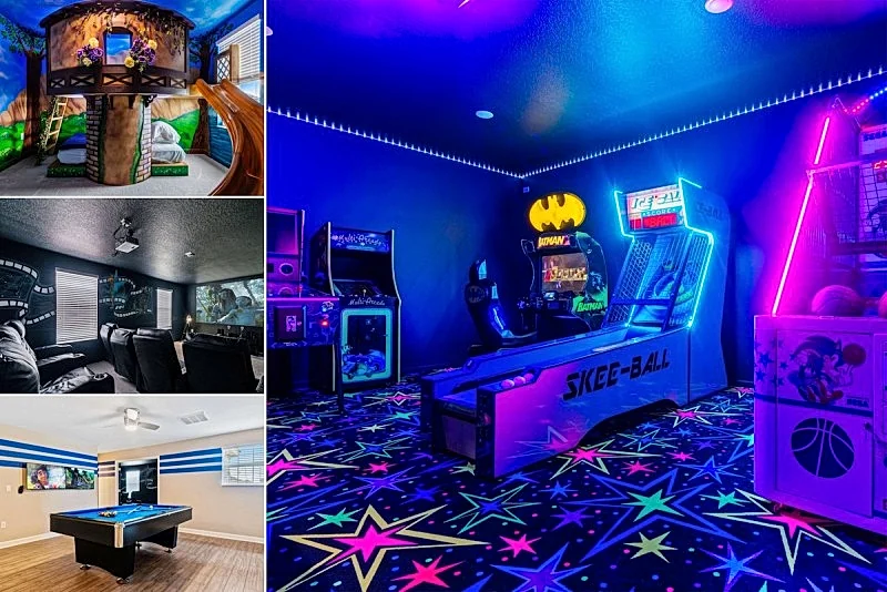 Oasis Elegance | Games Room | Theater Room | Kids Bedrooms