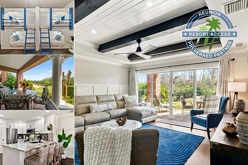 Cabana Court Villa | 3 Bed, Sleeps 8 | Golf Course Views | Close to Disney | Reunion Membership
