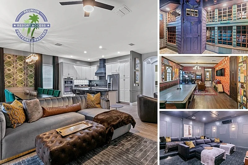 The Magic Manor at Reunion | Elaborately Themed, Movie Theater, Entertainment Loft