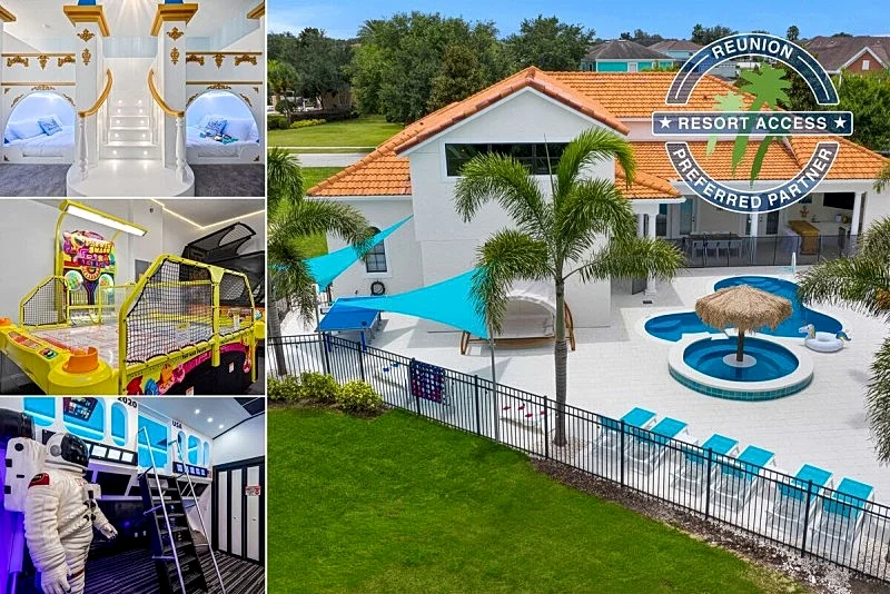 Rare Extended Pool Deck & Oversized Spa | Arcade Room | Kids Bedrooms