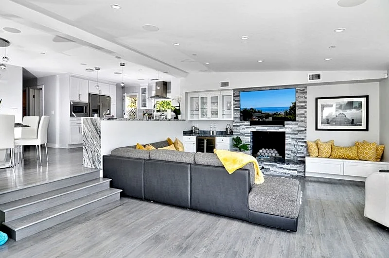 Relax or Work Remotely from this All New Home half a block from the Beach